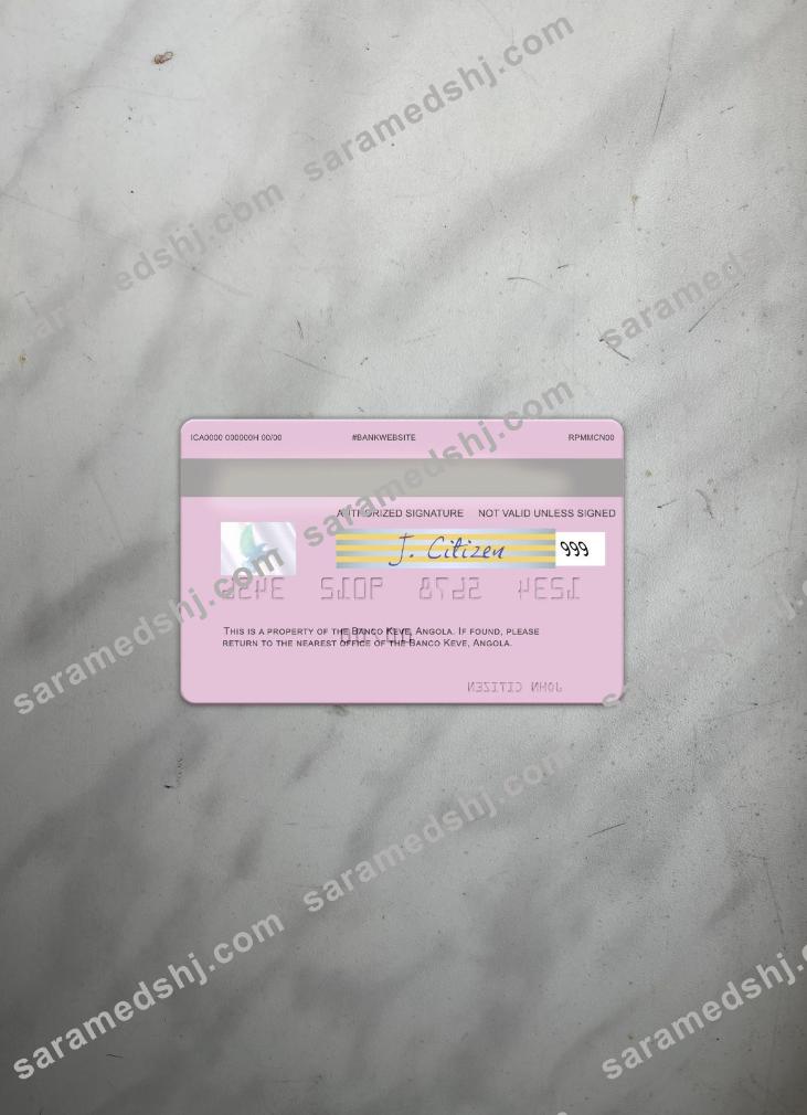 Angola Banco Keve visa card photolook back